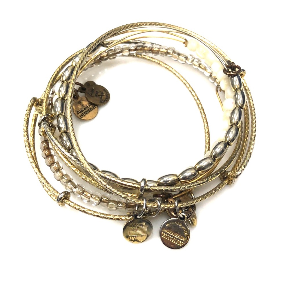 Alex and Ani Bridal Stack (6 bracelets)